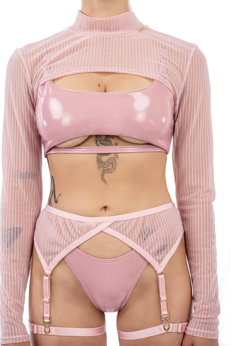 Naughty Thoughts XXX Rated See Through Garter Belt - Pink Pole Junkie Naughty Thoughts XXX Rated See Through Garter Belt - Pink Pole Junkie