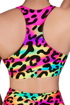 Cleo the Hurricane Twist Sports Bra - Neon Leopard-Cleo the Hurricane-Pole Junkie