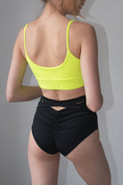 Pole Addict Lena Basic Top - Neon Yellow-Pole Addict-Pole Junkie