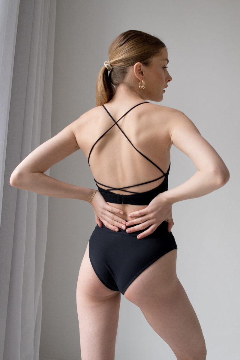 Pole Addict Isla High Waisted Bottoms - Black-Pole Addict-Pole Junkie