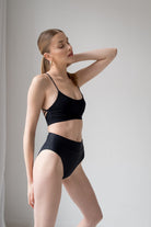 Pole Addict Isla High Waisted Bottoms - Black-Pole Addict-Pole Junkie