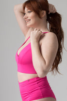 Pole Addict Lena Basic Top - Neon Pink-Pole Addict-Pole Junkie