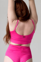 Pole Addict Lena Basic Top - Neon Pink-Pole Addict-Pole Junkie