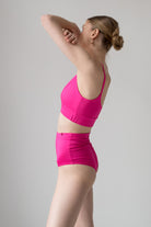 Pole Addict Lena Basic Top - Neon Pink-Pole Addict-Pole Junkie