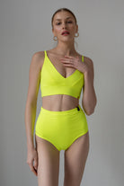 Pole Addict Scrunch Butt Basic High Waist Shorts - Neon Yellow-Pole Addict-Pole Junkie