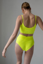 Pole Addict Scrunch Butt Basic High Waist Shorts - Neon Yellow-Pole Addict-Pole Junkie