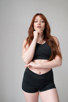 Pole Addict Kopia Basic High Waisted Shorts - Black-Pole Addict-Pole Junkie