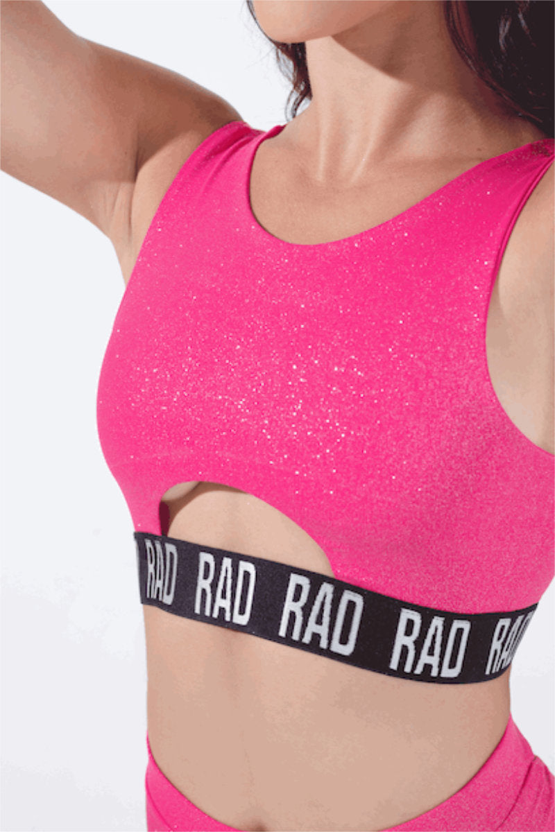RAD Bahari Top - Fuchsia Glitter-RAD-Pole Junkie