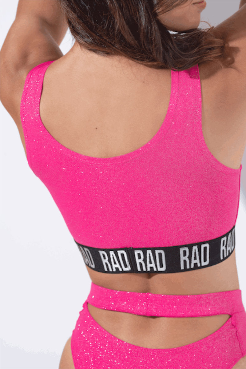 RAD Bahari Top - Fuchsia Glitter-RAD-Pole Junkie