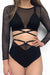 Lunalae Claire Cut Out High Waisted Bottoms - Recycled Black Mesh-Lunalae-Pole Junkie