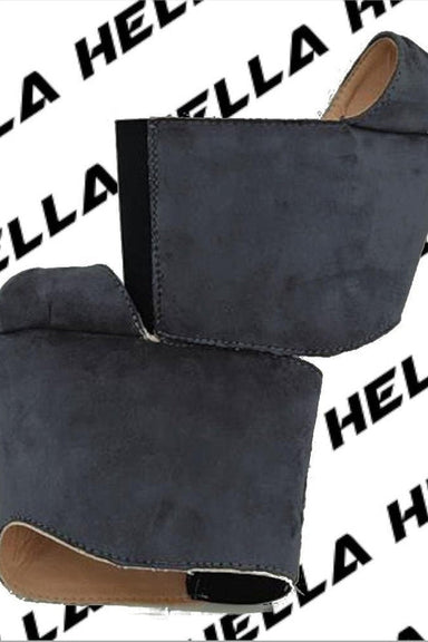 Hella Heels Classique Shoe Protector - Dark Grey Faux Suede-Hella Heels-Pole Junkie