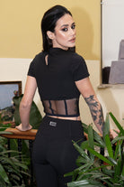 Paradise Chick Sirène Corset Top - Black-Paradise Chick-Pole Junkie