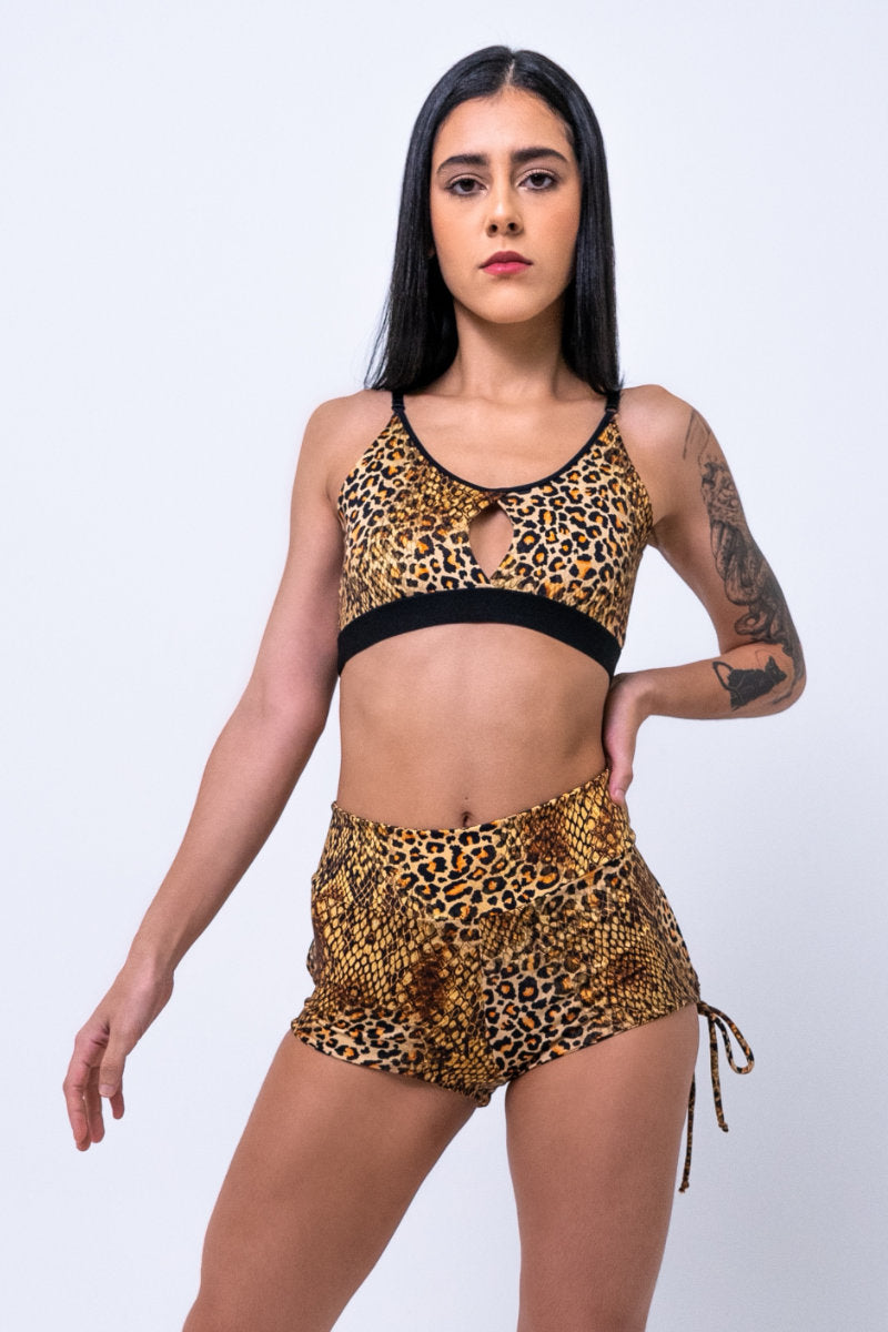Sorte Full Moon Bottoms - Snake-Leopard-Sorte-Pole Junkie