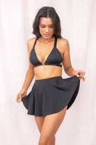 Lunalae Free Flow High Waist Shorts - Black-Lunalae-Pole Junkie
