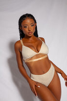 CXIX Cora High Waisted Bottoms - Champagne-Creatures of XIX-Pole Junkie