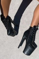 Hella Heels The Glitterati 8inch Ankle Boots - Sin City-Hella Heels-Pole Junkie