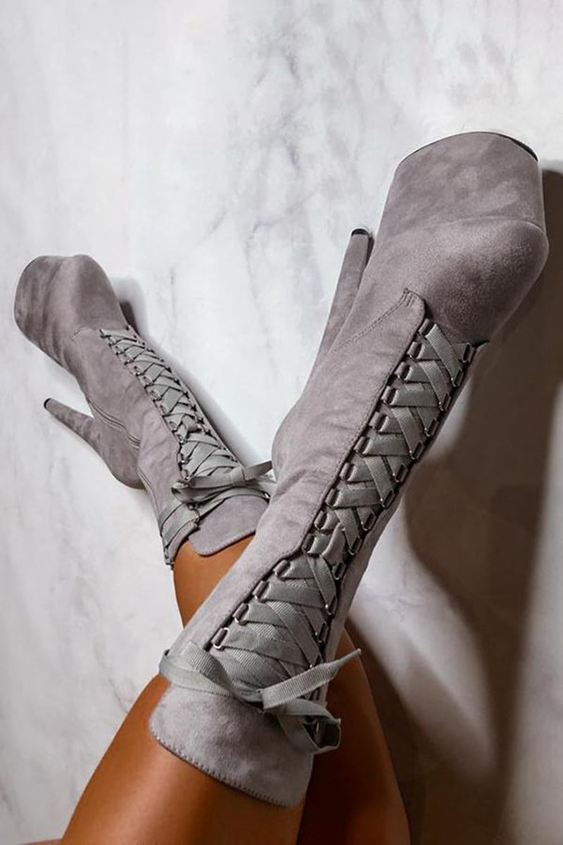 pump Istrice in grey suede| Atelier Rangoni