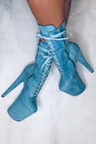 Hella Heels High BabyDoll 8inch Boots - Baby Blue-Hella Heels-Pole Junkie