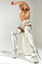 Hella Heels Renaissance Thicc Thigh High 8inch Boots - Hope-Hella Heels-Pole Junkie