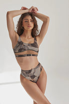 HotCakes Polewear Neoprene Top - Dark Peonies-Hot Cakes-Pole Junkie