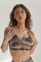 HotCakes Polewear Neoprene Top - Dark Peonies-Hot Cakes-Pole Junkie