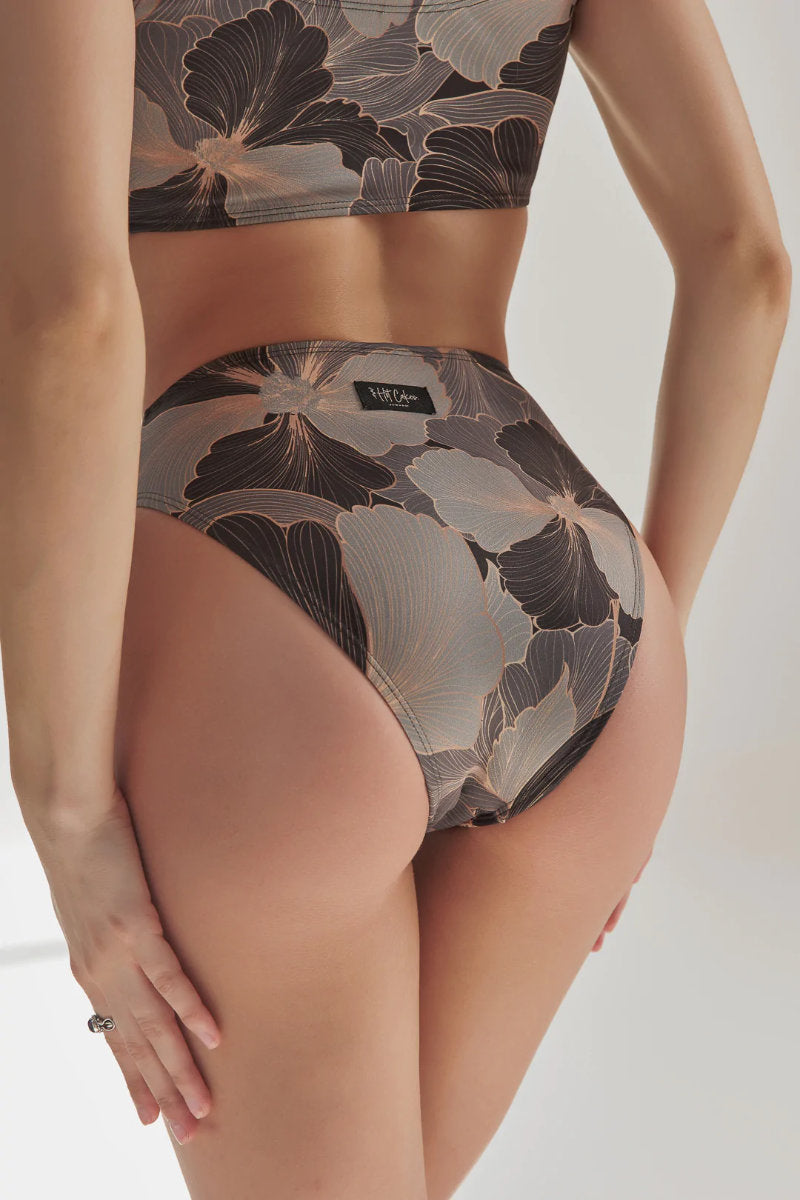 HotCakes Polewear Neoprene Bottoms - Dark Peonies-Hot Cakes-Pole Junkie