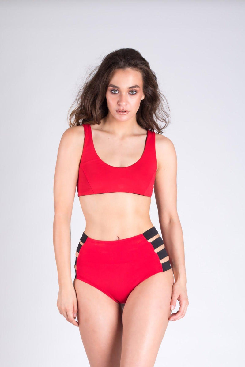 Paradise Chick Action Top - Red-Paradise Chick-Pole Junkie