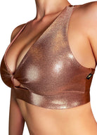 Cleo the Hurricane Twist Sports Bra - Rose Gold-Cleo the Hurricane-Pole Junkie