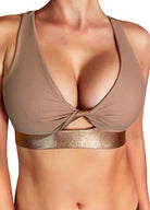 Cleo the Hurricane Twist Sports Bra - Rose Gold-Cleo the Hurricane-Pole Junkie