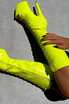 Hella Heels OH SNAP Knee High Open Toe Boots - 8inch-Hella Heels-Pole Junkie