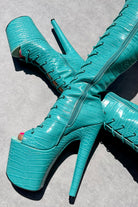 Hella Heels Killing Eve Open Toe Knee High Boots - 8inch-Hella Heels-Pole Junkie