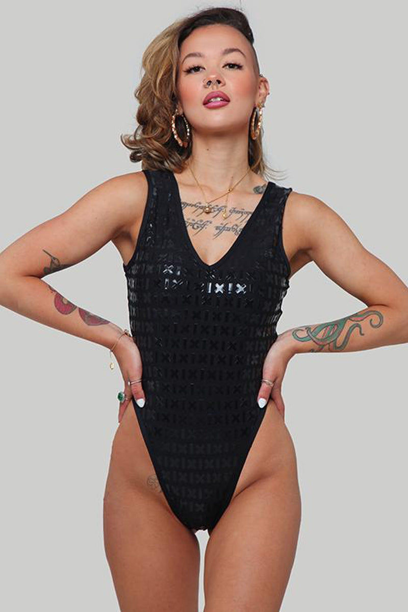 CXIX Gecko Grip Bodysuit - Black-Creatures of XIX-Pole Junkie