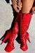 Hella Heels Out For Blood Open Toe Knee High Boots - 8inch-Hella Heels-Pole Junkie