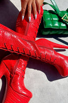 Hella Heels Out For Blood Knee High Boots - 8inch-Hella Heels-Pole Junkie