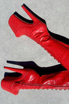 Hella Heels Out For Blood Knee High Boots - 8inch-Hella Heels-Pole Junkie