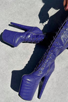 Hella Heels Play Dead Knee High Boots - 8inch-Hella Heels-Pole Junkie