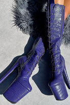 Hella Heels Play Dead Knee High Boots - 8inch-Hella Heels-Pole Junkie