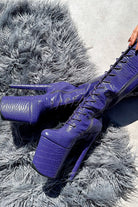 Hella Heels Play Dead Knee High Boots - 8inch-Hella Heels-Pole Junkie