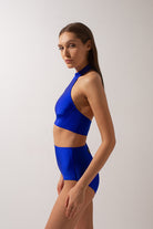 Shark Polewear High Waist Shorts - Royal Blue-Shark Polewear-Pole Junkie