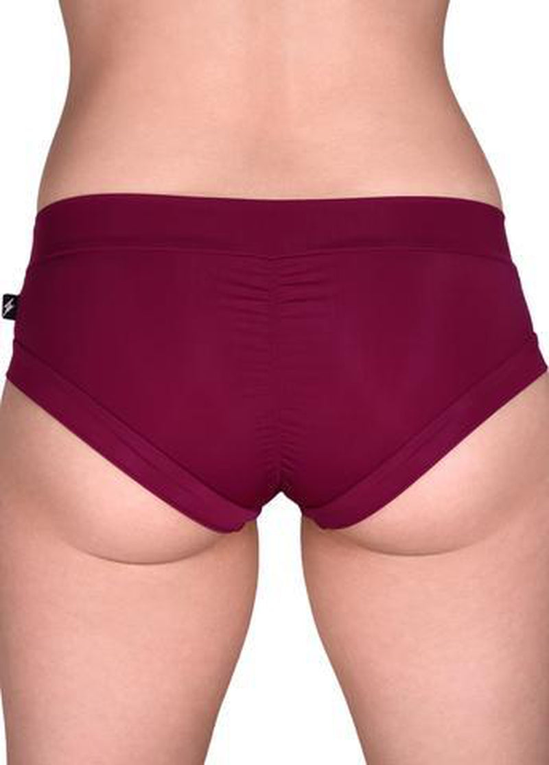 Cleo the Hurricane Essential Hot Pants - Merlot-Cleo the Hurricane-Pole Junkie