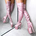 Hella Heels The Glitterati Thigh High 8inch Boots - Sugarbaby-Hella Heels-Pole Junkie