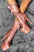 Hella Heels 7inch Ankle Boots - Rose Gold-Hella Heels-Pole Junkie
