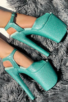 Hella Heels The Glitterati 8inch Stilettos - Baby Blues-Hella Heels-Pole Junkie