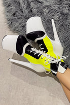 Hella Heels EmpireKicks Low Sneaker 8inch Boots - Atomic Neon Yellow-Hella Heels-Pole Junkie