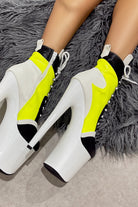 Hella Heels EmpireKicks Low Sneaker 8inch Boots - Atomic Neon Yellow-Hella Heels-Pole Junkie