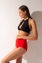 Shark Polewear High Waist Shorts - Red-Shark Polewear-Pole Junkie