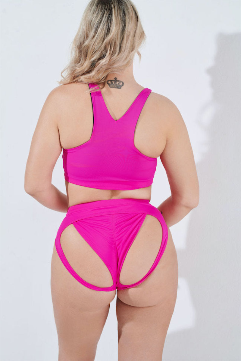 RAD Lover Reversible Top - Hot Pink/Black-RAD-Pole Junkie