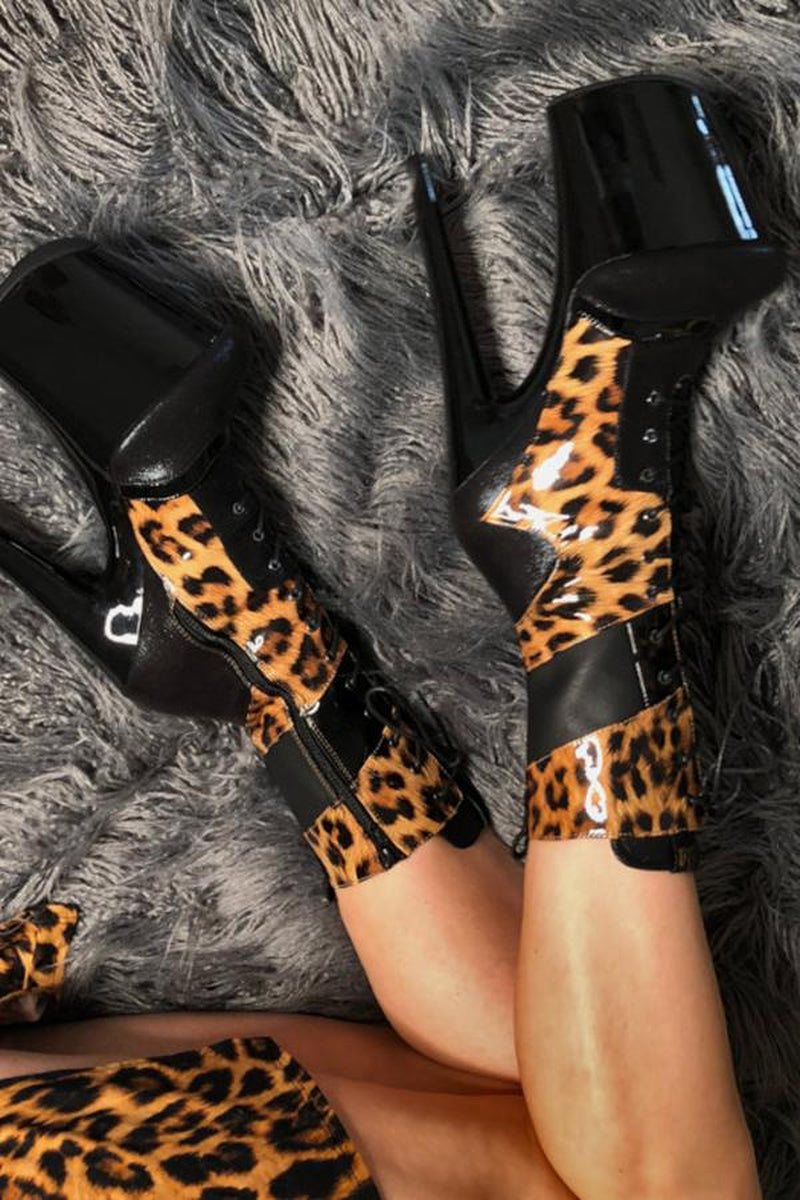 Hella Heels EmpireKicks 8inch Boots - Black-Hella Heels-Pole Junkie