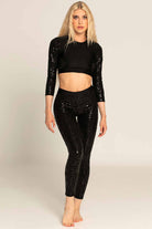 Paradise Chick Superhero Series Ultra Grip Leggings - Black Leopard-Paradise Chick-Pole Junkie