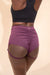 Lunalae Lure You High Waisted Garter Shorts - Recycled Mulberry-Lunalae-Pole Junkie